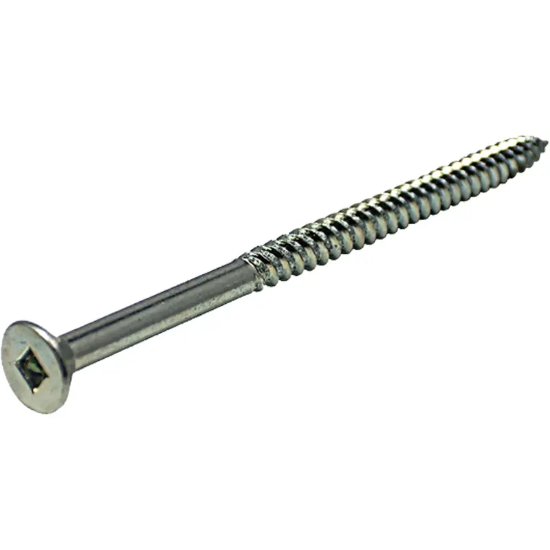 Flat Soc Wood Screw, #8 X 1" L, Zinc Plated 1