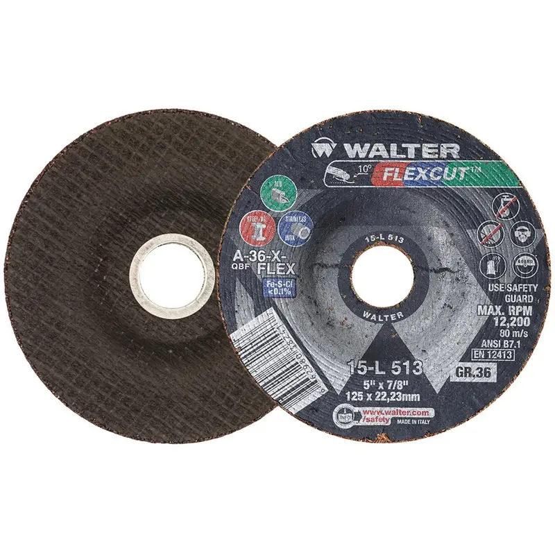 Flexcut™ Grinding Wheel, 5", 36 Grit, Aluminum Oxide, 7/8", 12200 Rpm, Type 29 1