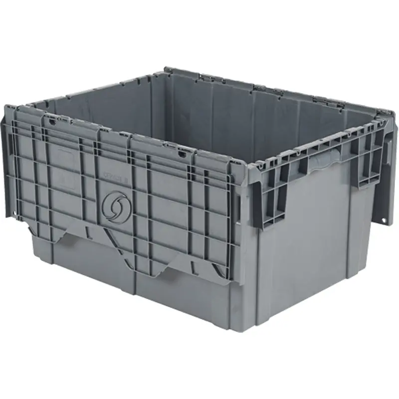 Flipak™ Polyethylene Plastic (Pe) Distribution Containers, 27.9" X 20.9" X 15.2", Grey 1