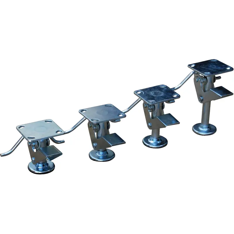 Floor Lock Brakes - Standard Duty, 9-13/16" Extended Height, 8-3/4" Retracted Height, Galvanized 1