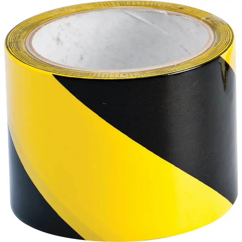 Floor Marking Tape, 3" X 54', Vinyl, Black/Yellow 1