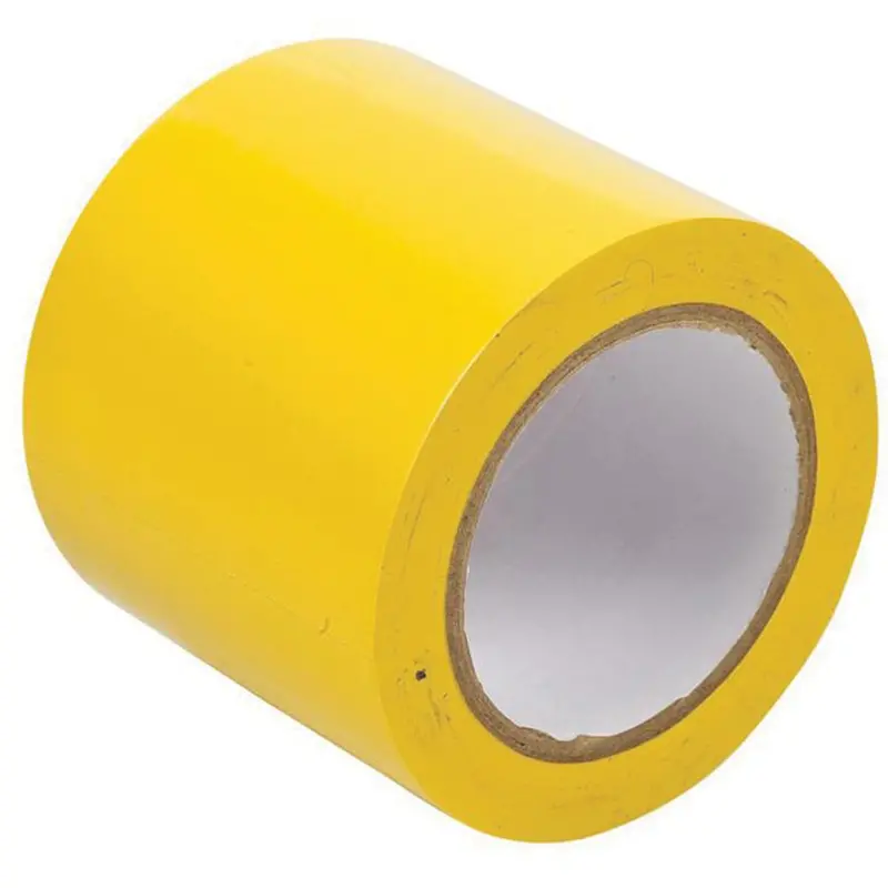 Floor Marking Tape, 4" X 108', Vinyl, Yellow 1