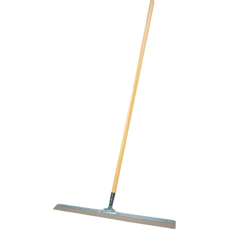 Floor Squeegee With Wooden Tapered Handle, 30", Straight Blade 1