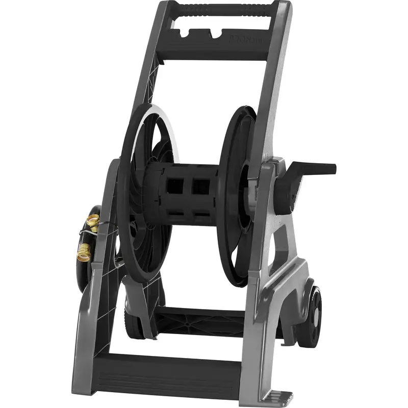 Foldable Hose Reel Cart, 175', Aluminum/Poly-Plastic 1
