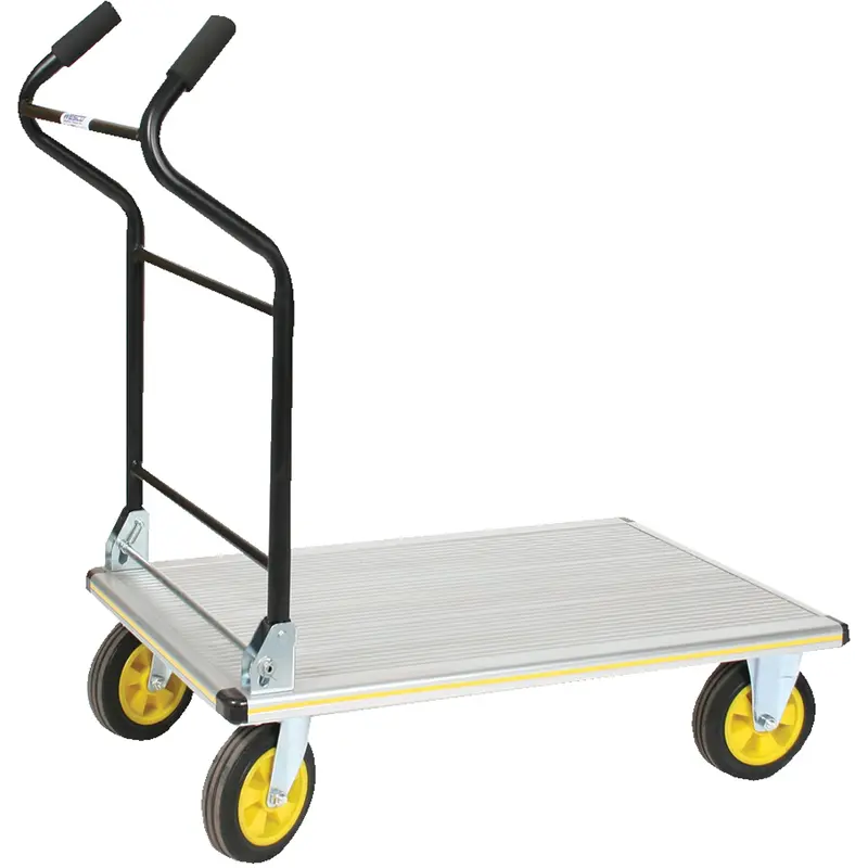 Folding Ergo-Handle Platform Truck, Aluminum, 660 Lbs., 35-1/2" L X 24" W, 41" High 1