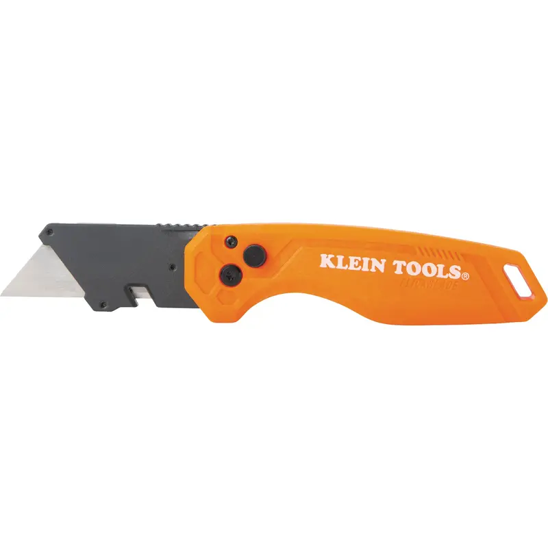 Folding Utility Knife, 1" Blade, Steel Blade, Plastic Handle 1