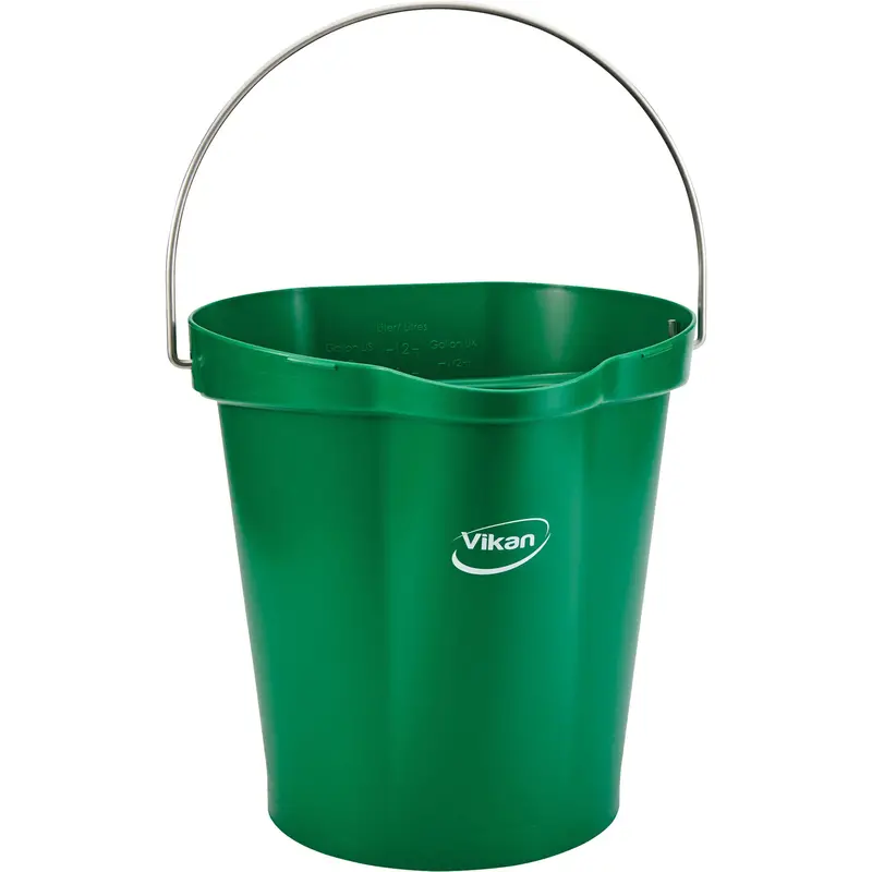 Food Hygiene Bucket, Green, 3 Us Gal. 1