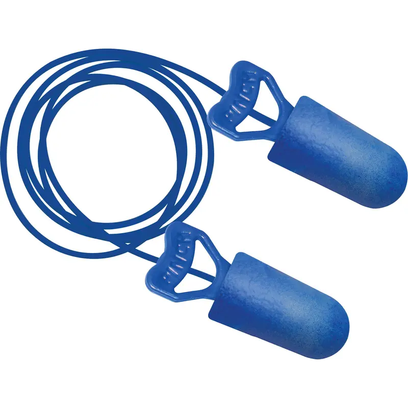 Food Pro Pinchfit™ Biosoft™ Biobased Metal Detectable Earplugs, Corded, One-Size, Bulk - Box, 32 Nrr Db 1