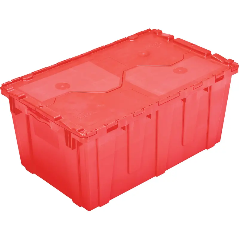 Fp243c Flipak Nestable Tote, 26.9" X 16.9" X 12.1", Red 1