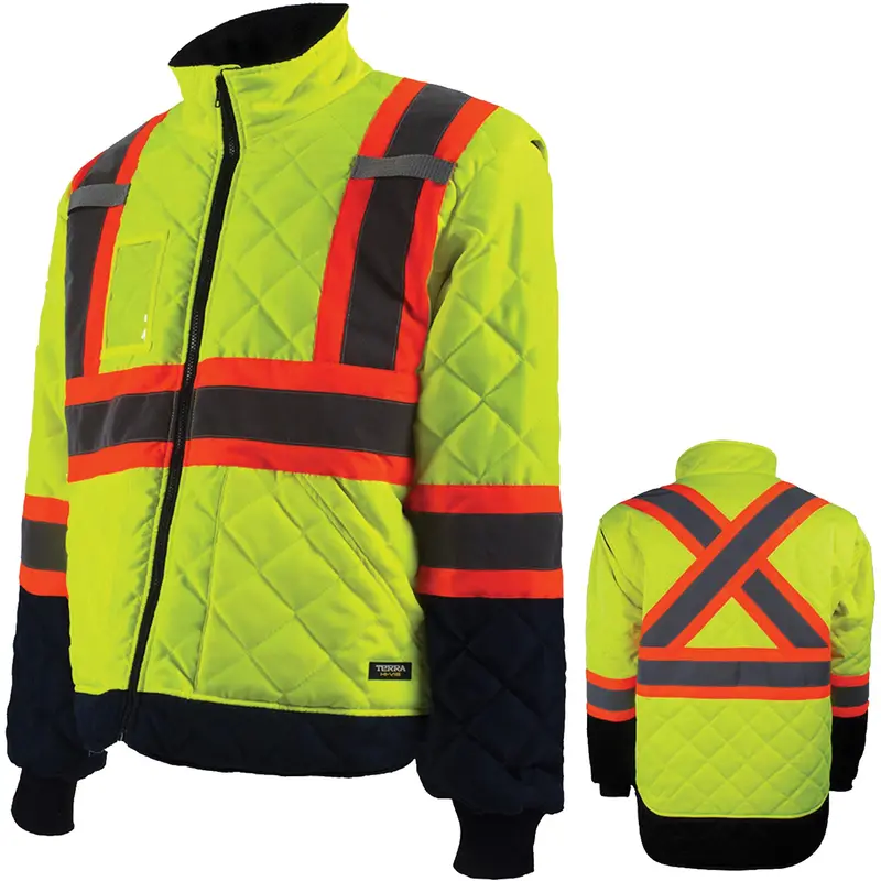 Freezer Jacket, Polyester, High Visibility Orange, Large 1