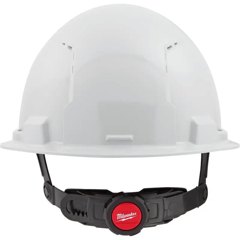 Front Brim Hardhat With 4-Point Suspension System, Ratchet Suspension, White 1