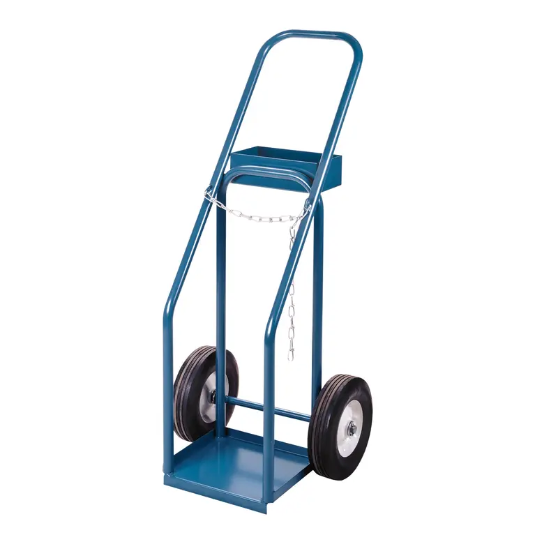 Gas Cylinder Carts, Semi-Pneumatic Wheels, 12" W X 10" L Base, 400 Lbs. 1