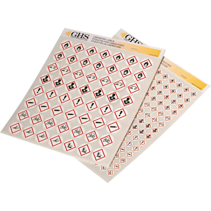 Ghs Hazard Pictogram Label Variety Packs, Vinyl, Sheet, 1" L X 1" W 1