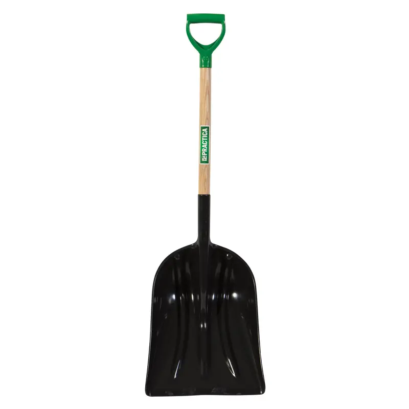 Grain & Coal Scoop Shovel, Wood, Polypropylene Blade, D-Grip Handle, 30-1/4" Length 1