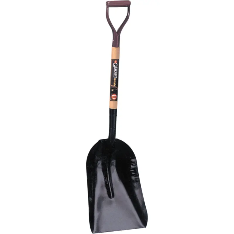 Grain & Coal Scoop Shovel, Wood, Tempered Steel Blade, D-Grip Handle, 27-3/4" Length 1