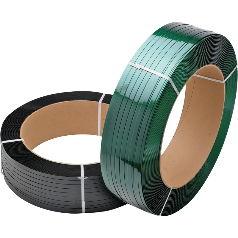 Green Strapping, Polyester, 5/8" W X 3800' L, Green, Manual Grade 1