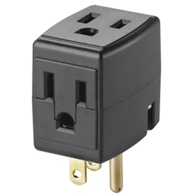 Grounded Triple Cube, 3 Outlet(S), None, 15 Amps, 1875 W, 125 V 1