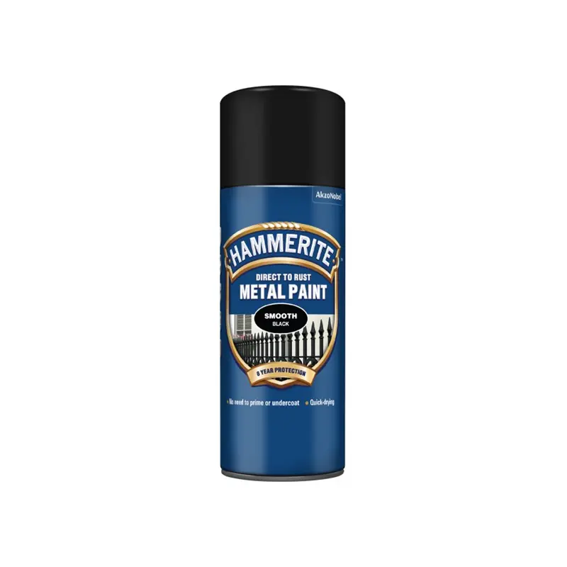 Hammerite Smooth Black Metal Paint 400Ml 1