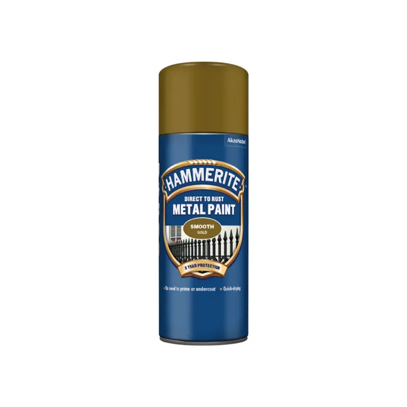 Hammerite Smooth Gold Metal Paint 400Ml 1