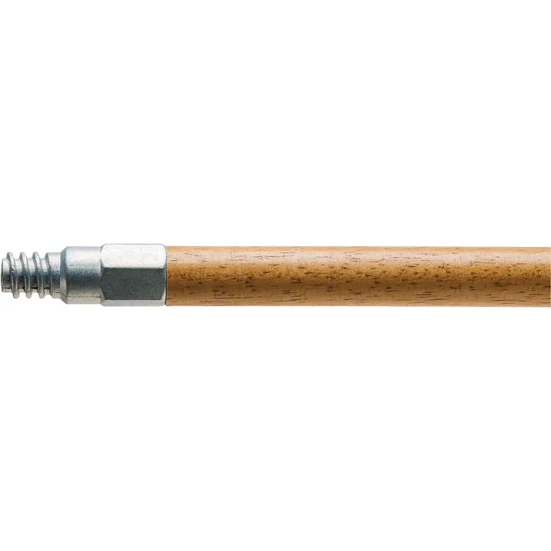 Handle With Metal Tip, Wood, Acme Threaded Tip, 15/16" Diameter, 60" Length 1