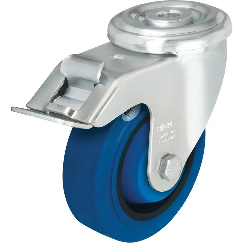 Hard Rubber Caster, Swivel With Brake, 4" Dia., 330 Lbs. (149.685 Kg.) Capacity 1