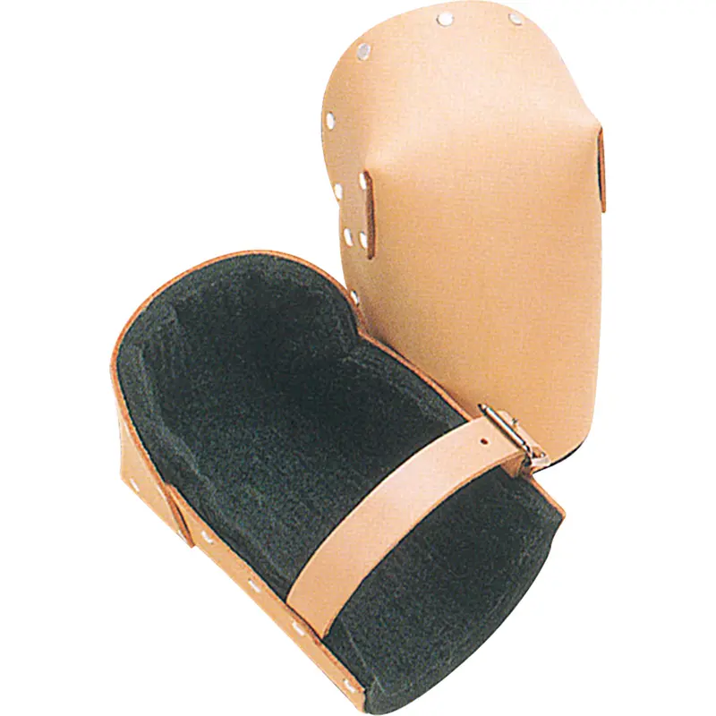 Hard Shell Knee Pads, Buckle Style, Leather Caps, Foam Pads 1