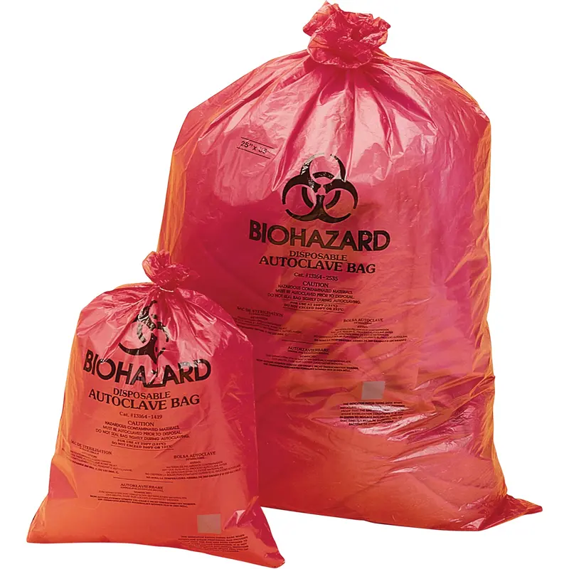 Hazardous Waste Disposal Bags, Bio-Hazard, 19" L X 14" W, 0.0317 Mm, 15 L (4 Gal.) Capacity 1