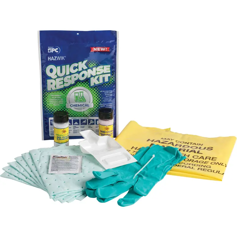 Hazwik® Quick Response Spill Kit For Chemical Spills, Hazmat, Bag, 0.33 Us Gal. Absorbancy 1