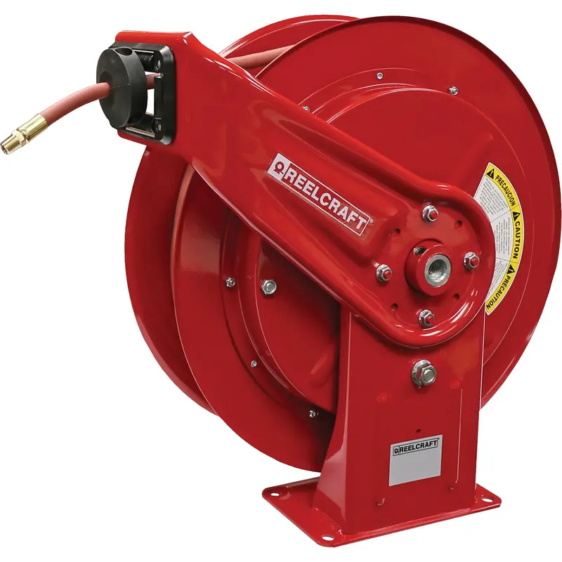 Hd70000 Mobile Base Hose Reel, Air/Water, 3/8" X 75', Single Hose, 300 Psi 1