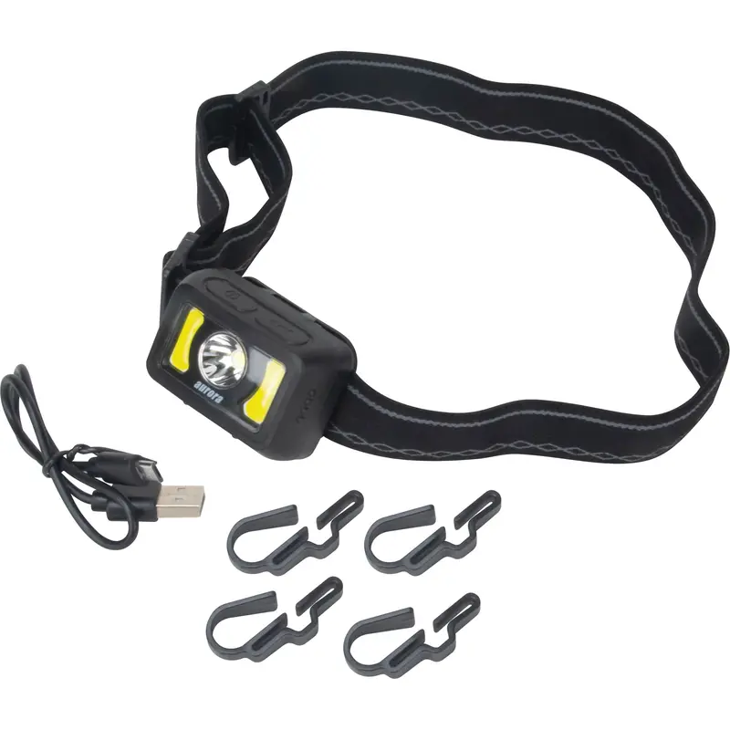 Headlamp, Led, 350 Lumens, 2 Hrs. Run Time, Rechargeable Batteries 1