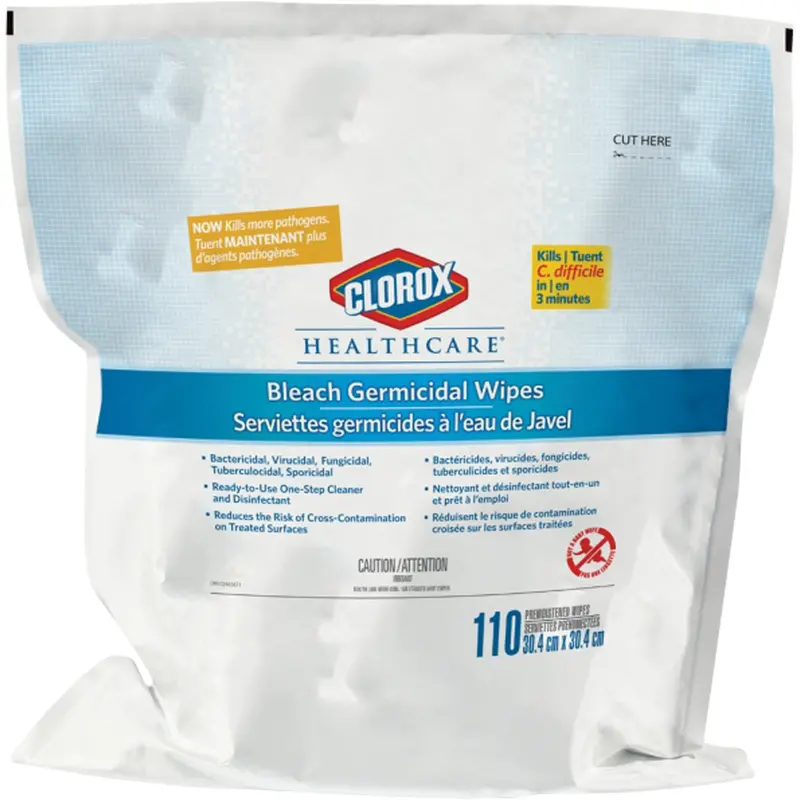 Healthcare® Disinfecting Bleach Wipes Refill, 110 Count 1