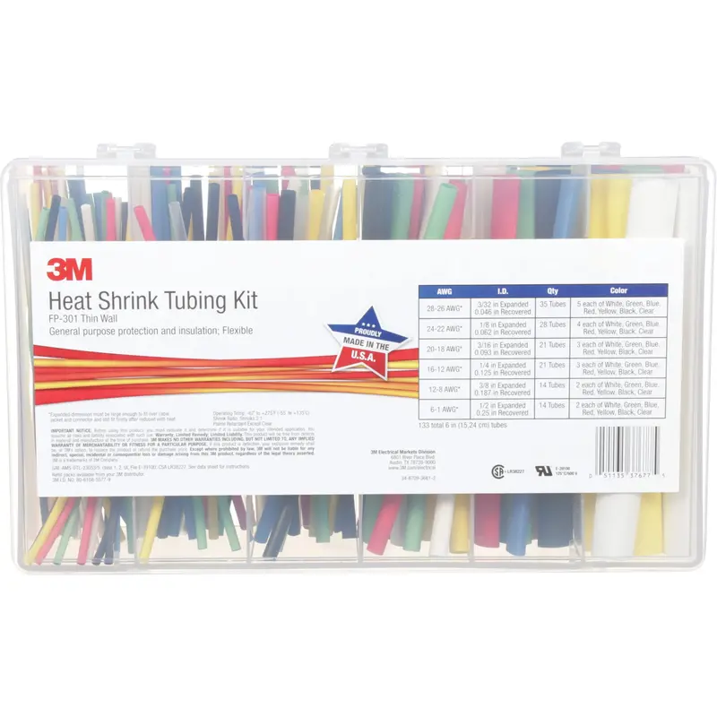 Heat Shrink Tubing, Thin Wall, 6", 0.5" (1.27Cm) - 0.0938" (0.24Cm) 1