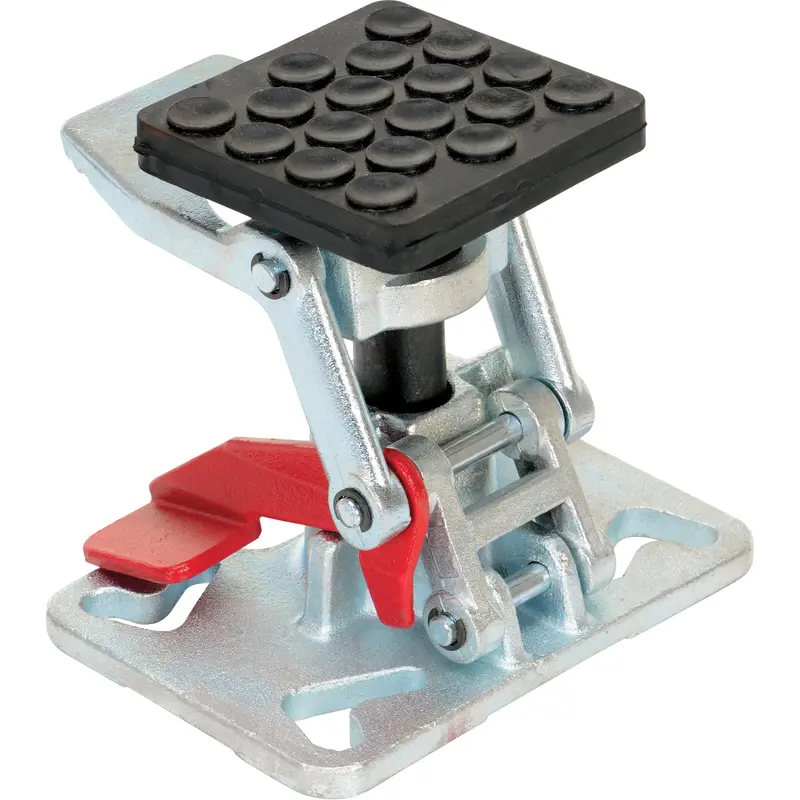 Heavy-Duty Adjustable Height Floor Lock, 8" Extended Height, 5-1/2" Retracted Height, Steel 1