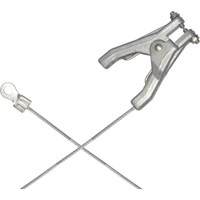 Heavy-Duty Bonding & Grounding Wire Assemblies - Hand Clamp & 1/4" Terminal Connectors 1