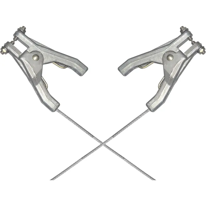 Heavy-Duty Bonding & Grounding Wire Assemblies - Two Hand Clamp Connectors 1