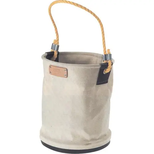 Heavy-Duty Buckets, 11" L X 11" W X 16" H, Canvas, Beige 1