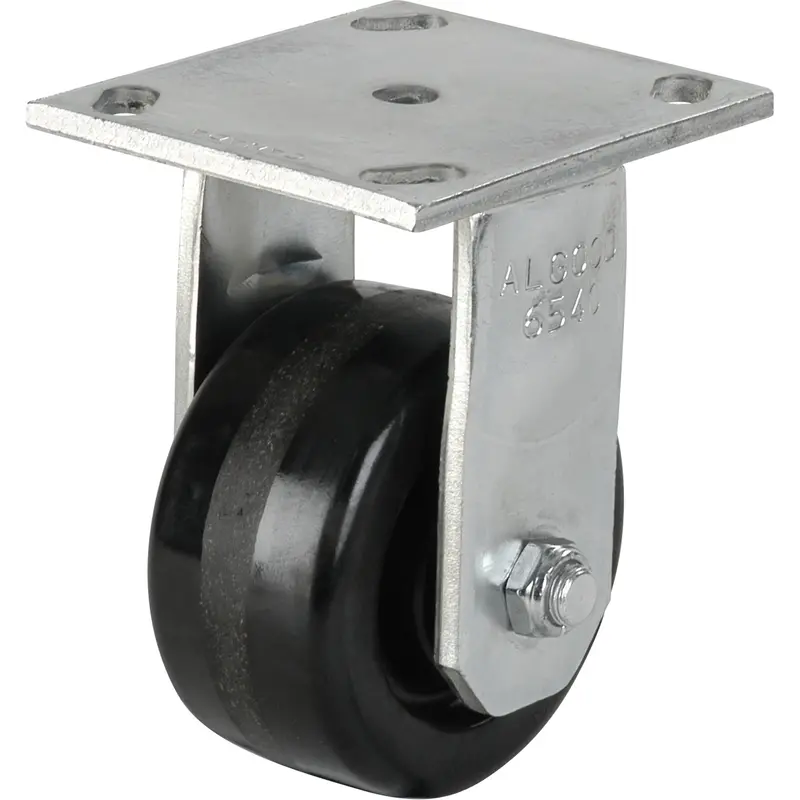 Heavy-Duty Emaxx Kingpin Caster, Rigid, 4" (101.6 Mm), Phenolic, 800 Lbs. (363 Kg.) 1