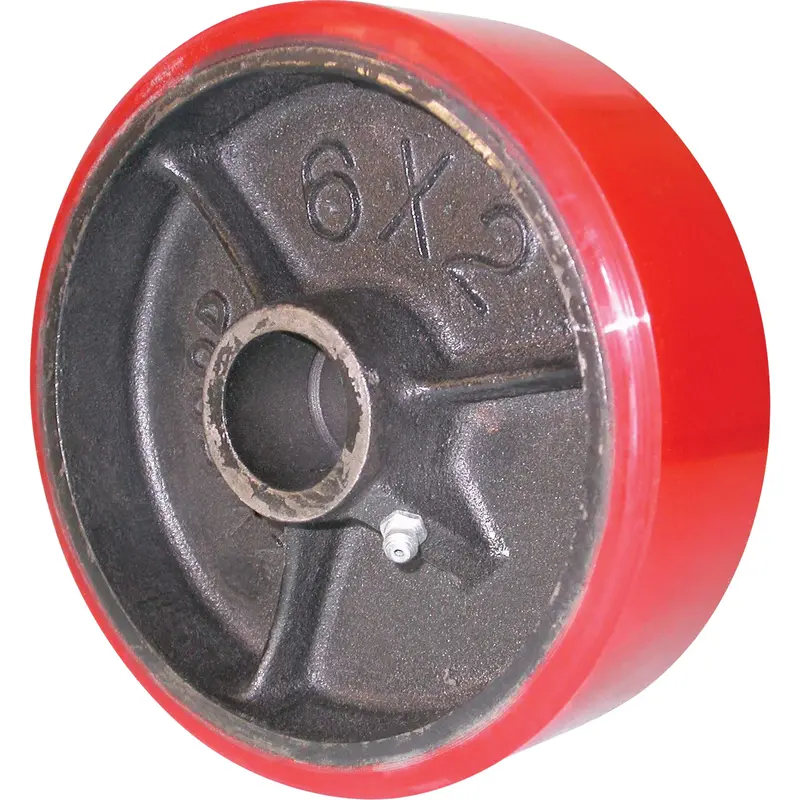 Heavy-Duty Emaxx Kingpin Caster, Swivel With Brake, 5" (127 Mm), Mold-On Urethane, 1200 Lbs. (544.3 Kg.) 1