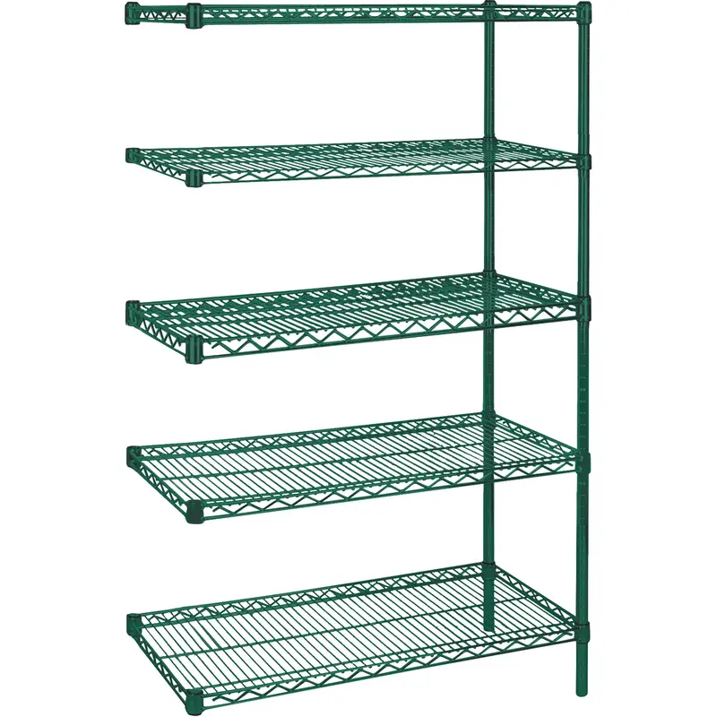 Heavy-Duty Green Epoxy Finish Wire Shelving 1