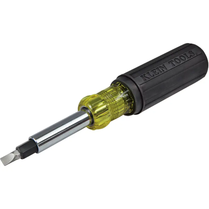 Heavy-Duty Multi-Bit Screwdriver/Nut Driver, 7-9/10" L, Cushion Grip Handle 1
