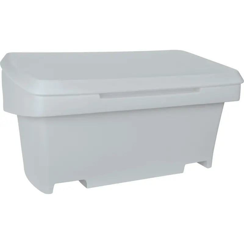 Heavy-Duty Outdoor Salt And Sand Storage Container, 24" X 48" X 24", 10 Cu. Ft., Grey 1