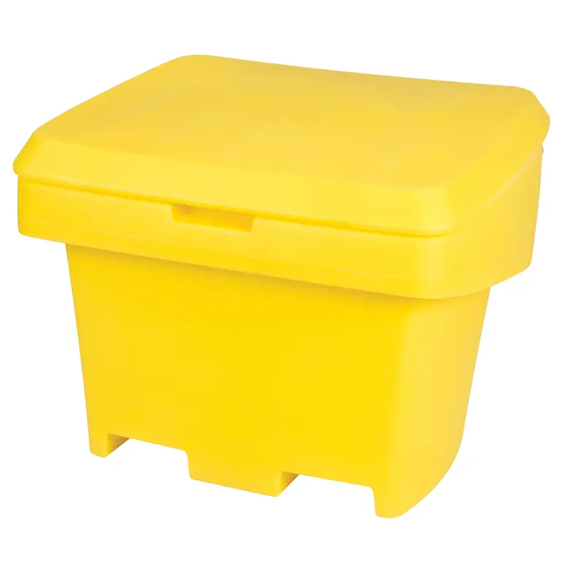 Heavy-Duty Outdoor Salt And Sand Storage Container, 30" X 24" X 24", 5.5 Cu. Ft., Yellow 1