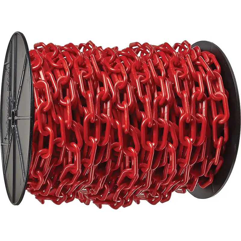 Heavy-Duty Plastic Safety Chain, Red 1
