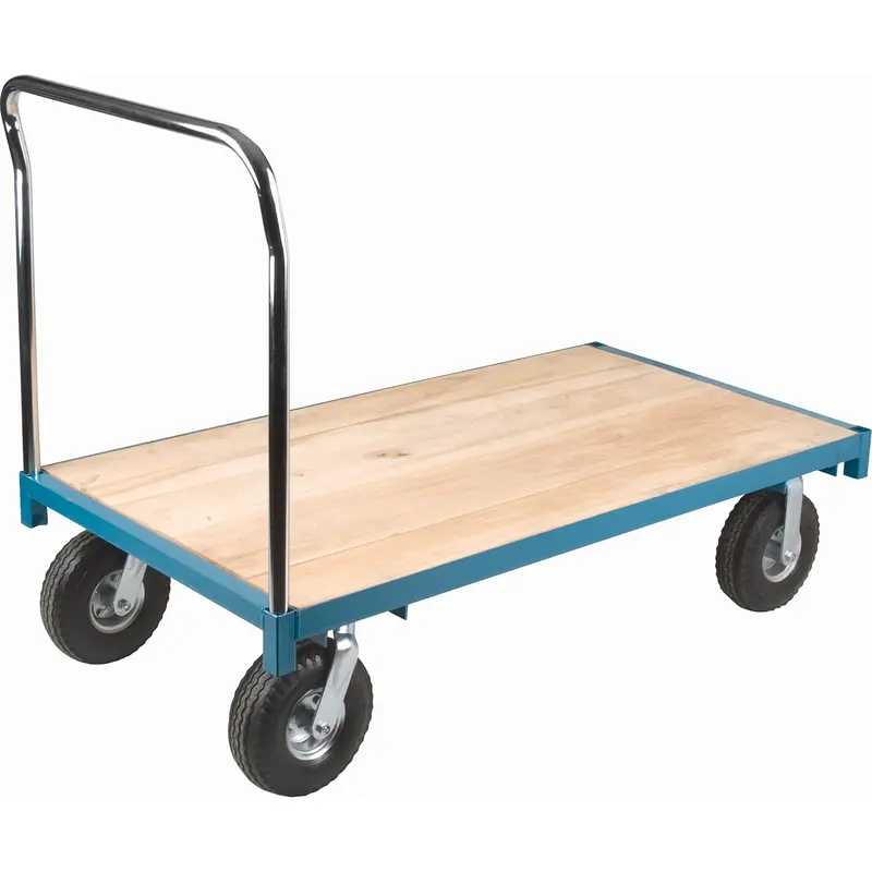 Heavy-Duty Platform Truck, 48" L X 24" W, 1200 Lbs. Capacity, Pneumatic Casters 1