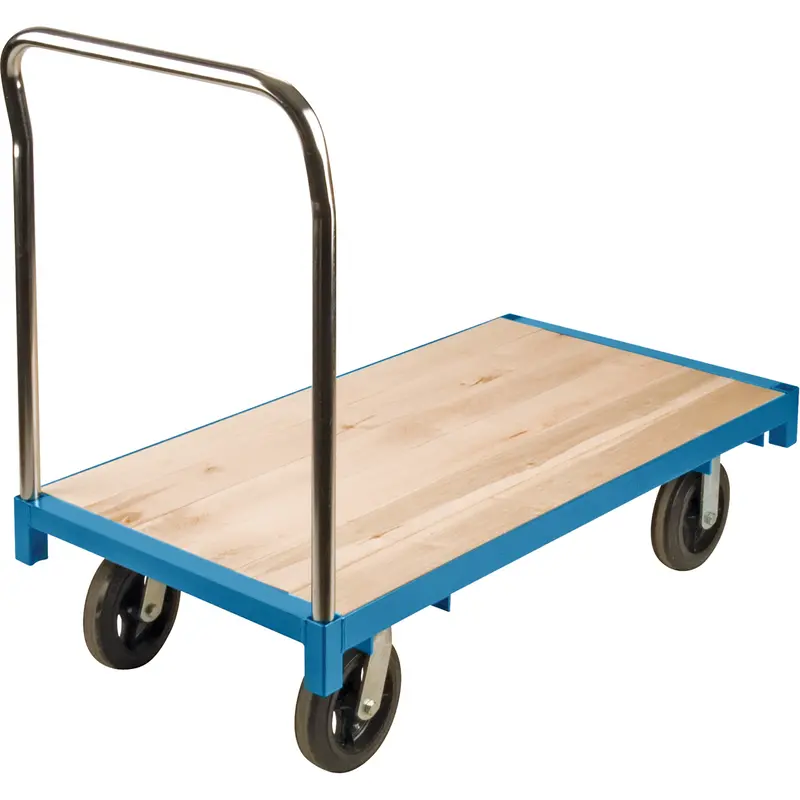 Heavy-Duty Platform Truck, 48" L X 24" W, 2000 Lbs. Capacity, Rubber Casters 1