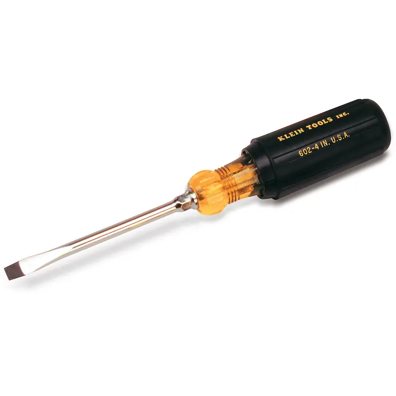 Heavy-Duty Slot Keystone Screwdriver, 3/8", 17-7/16" L, Cushion Grip Handle 1