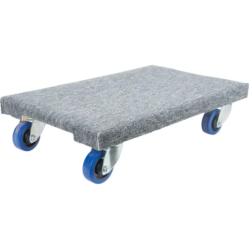 Heavy-Duty Solid Wood Dollies, Rubber Wheels, 1400 Lbs. Capacity, 18" W X 30" D X 7" H 1