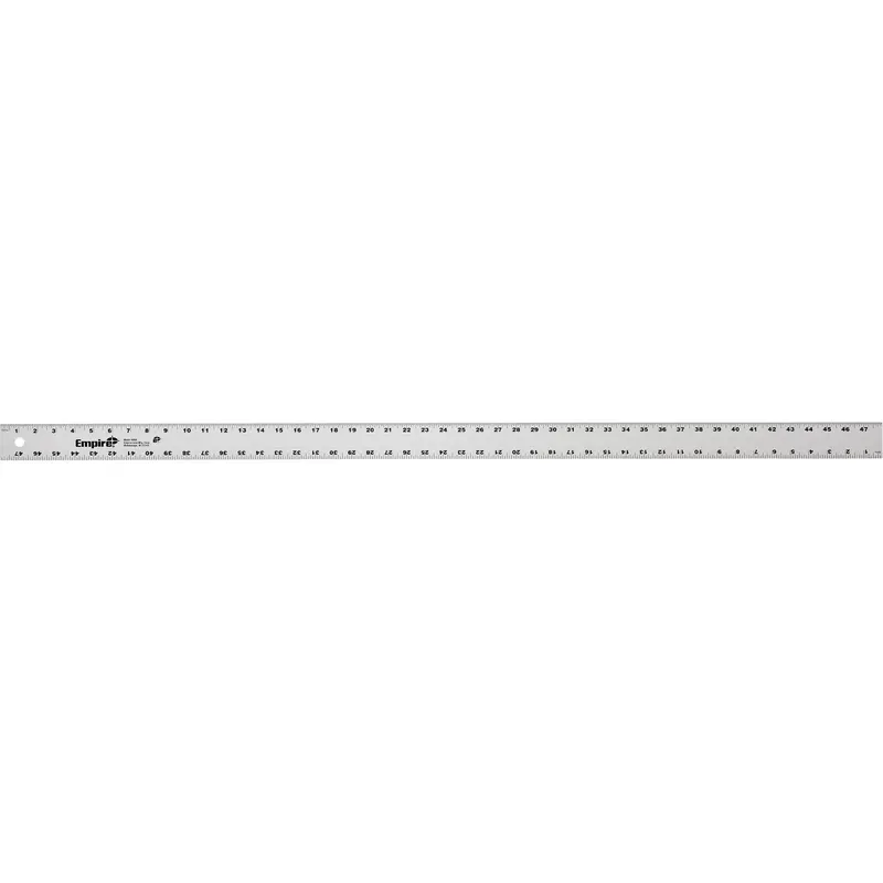Heavy-Duty Straight Edge, 48" L, Aluminum, 1" Graduations 1