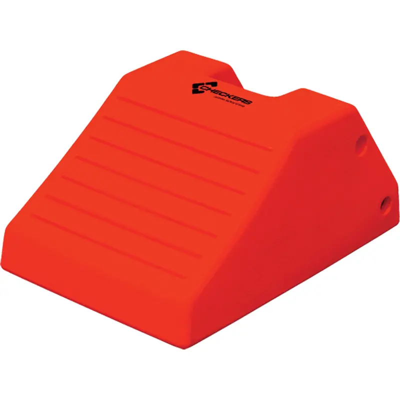Heavy-Duty Wheel Chocks, Polyurethane, Safety Yellow, 14-9/10" W X 21-9/10" D X 10-3/5" H 1