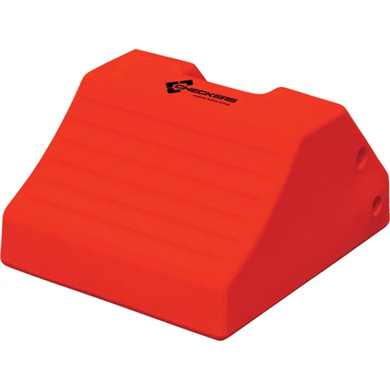 Heavy-Duty Wheel Chocks, Polyurethane, Safety Yellow, 15-1/2" W X 17-7/10" D X 10" H 1